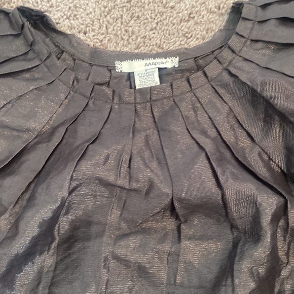 Grey puffy sleeve blouse size 6 - Picture 2 of 4
